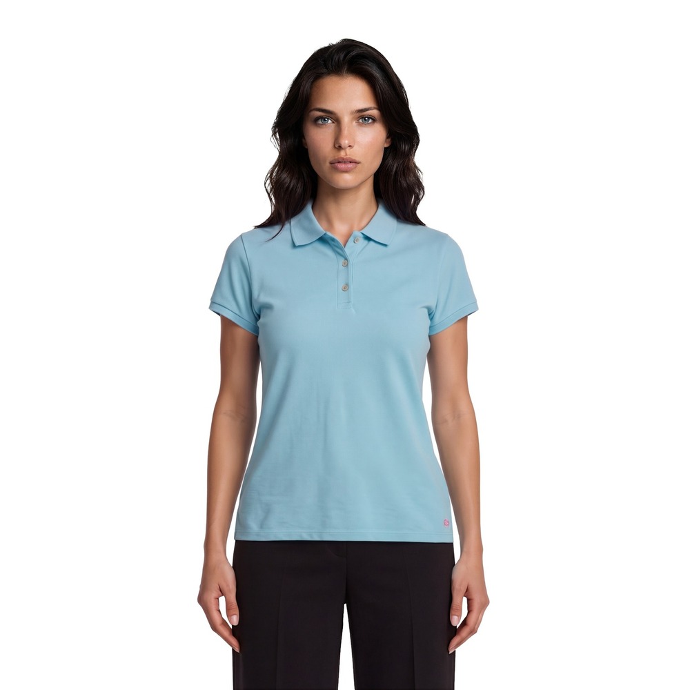 Lilly Pulitzer Luxletic Polo Shirt Top Women's Size Large Blue Short Sleeve
